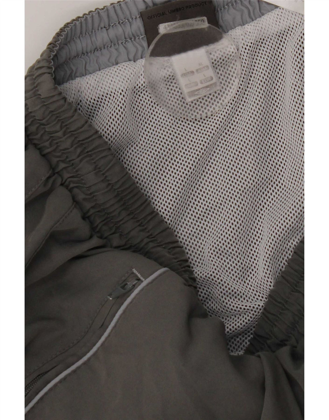 Umbro Short de Sport Homme Large Gris Polyester