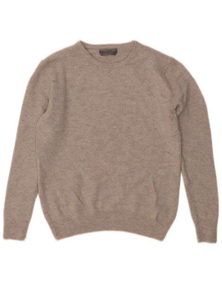 Marks & Spencer Pull à col rond pour femme UK 14 Gris moyen moucheté