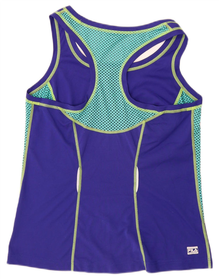 FILA Débardeur Femme UK 12 Violet Moyen Colorblock Polyester