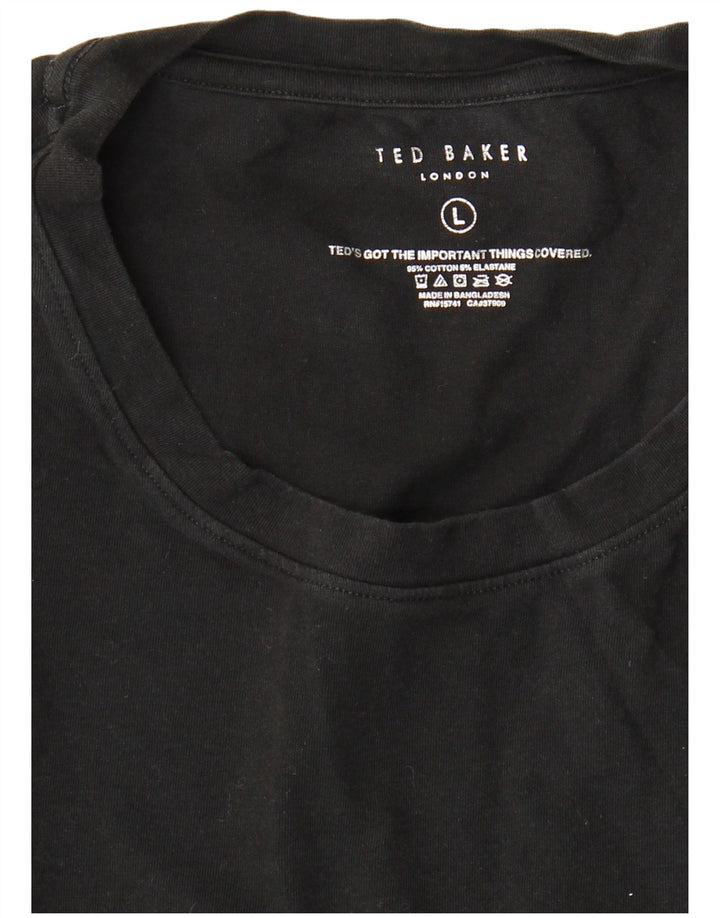 Ted Baker T-Shirt Homme Noir Large Coton