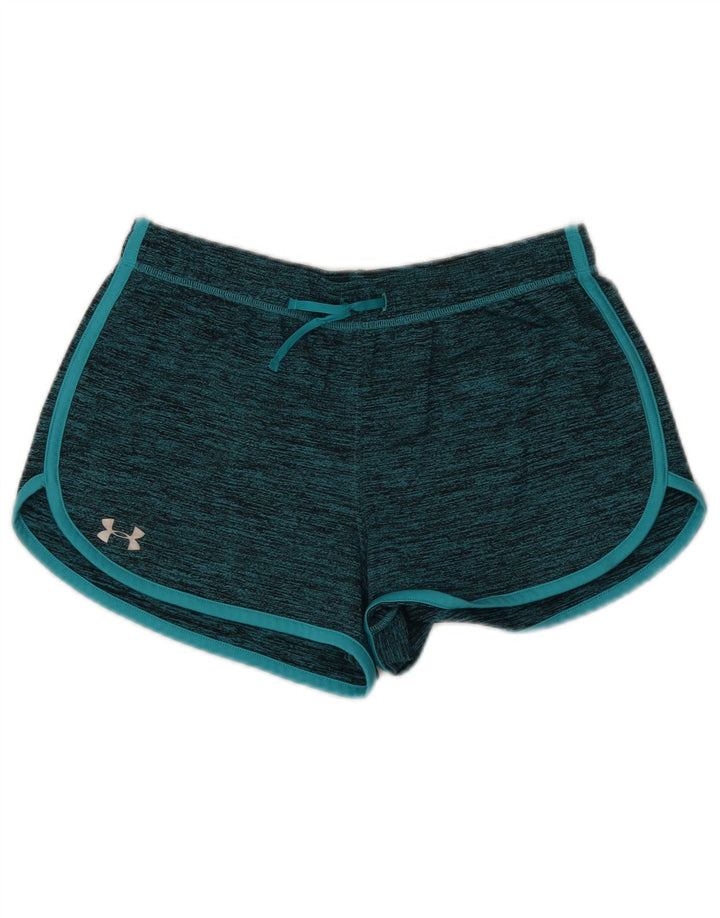 Under Armour Short de sport pour femme UK 14 Bleu moyen moucheté