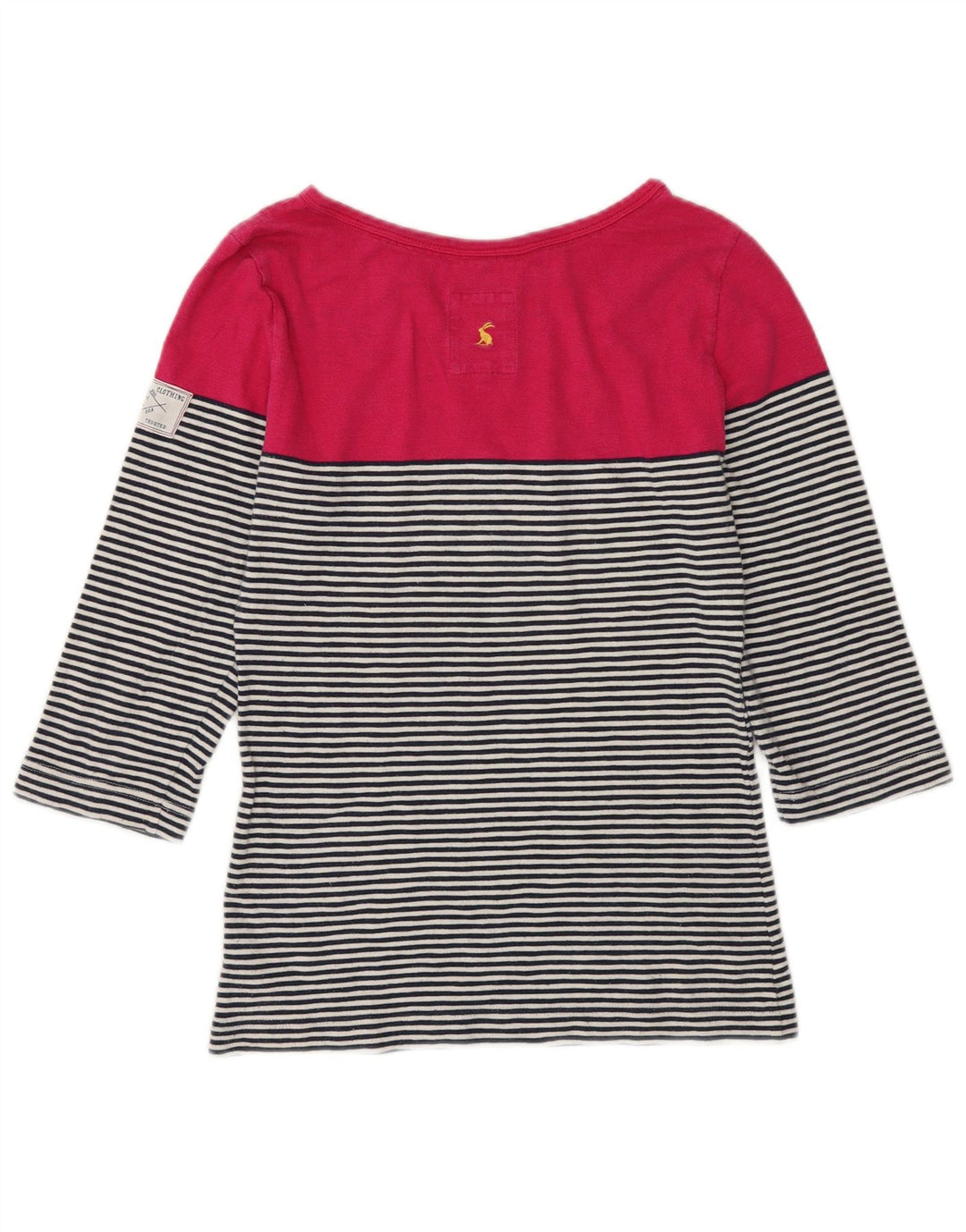 Joules Haut Femme Manches 3/4 UK 10 Petit Coton Rayé Multicolore