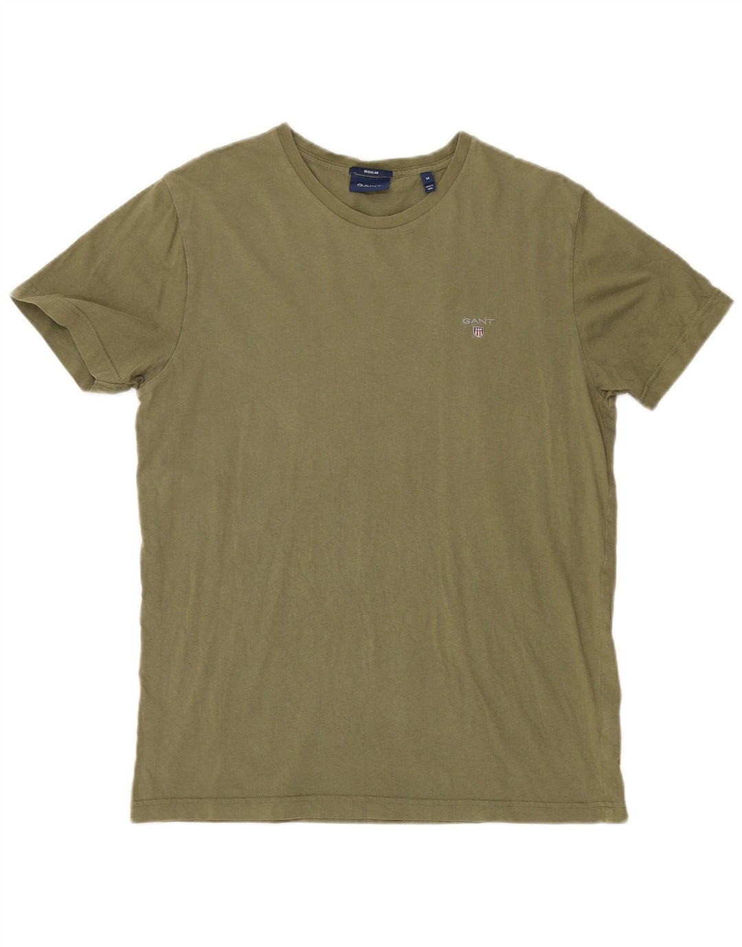 Gant T-Shirt Regular Homme Kaki Moyen Coton