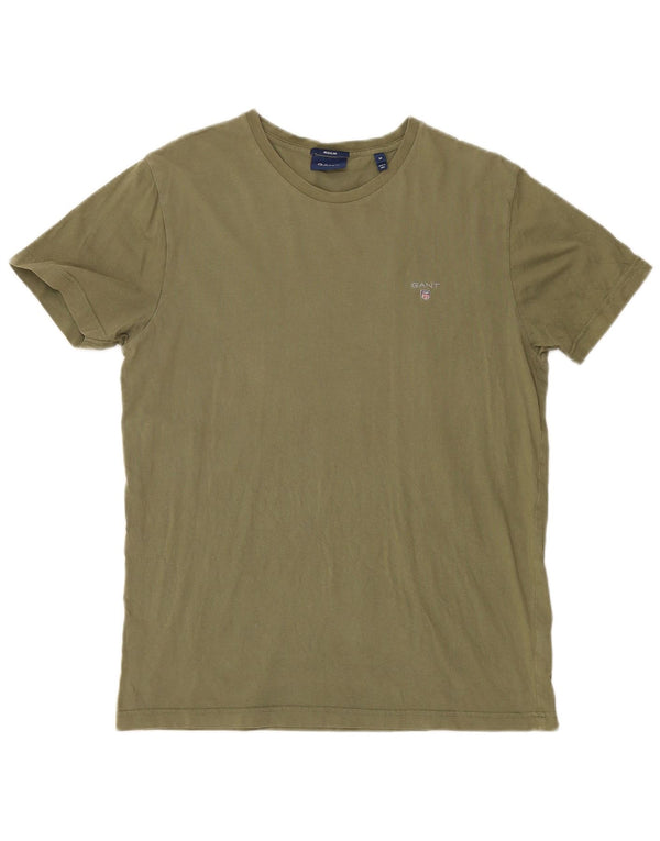 Gant T-Shirt Regular Homme Kaki Moyen Coton