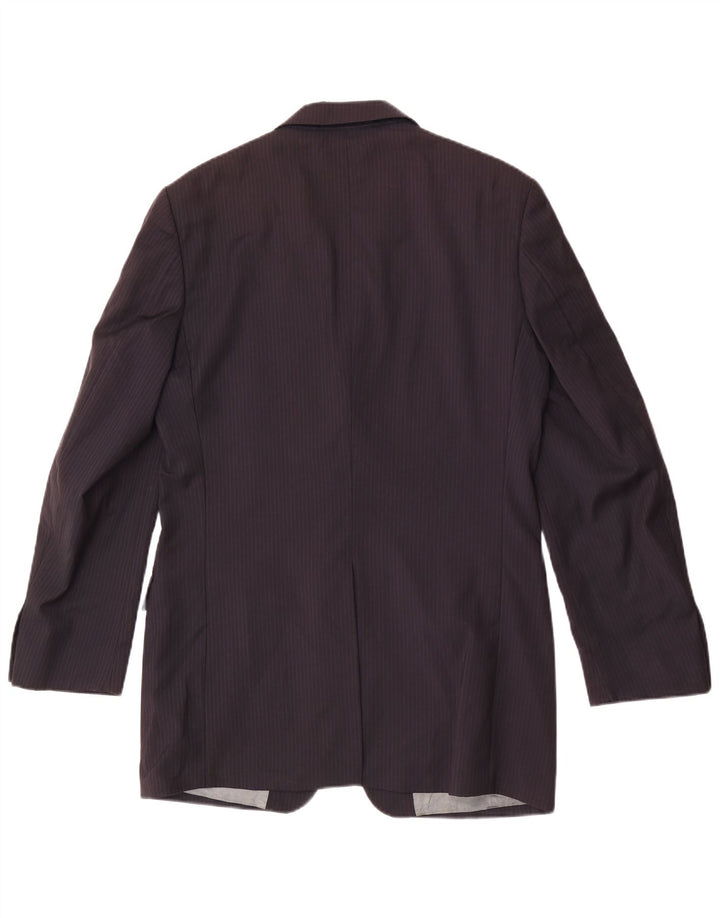 Marks & Spencer Veste blazer pour homme UK 38 Bleu marine moyen à fines rayures