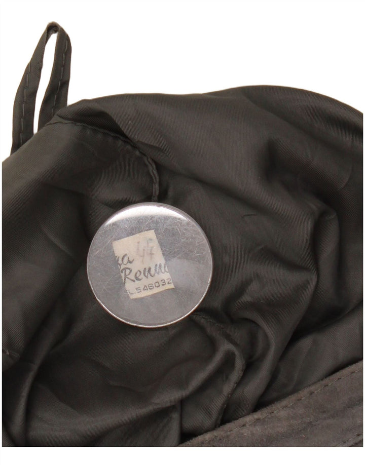 VINTAGE Jupe en daim pour femme IT 44 W27 L26 Gris