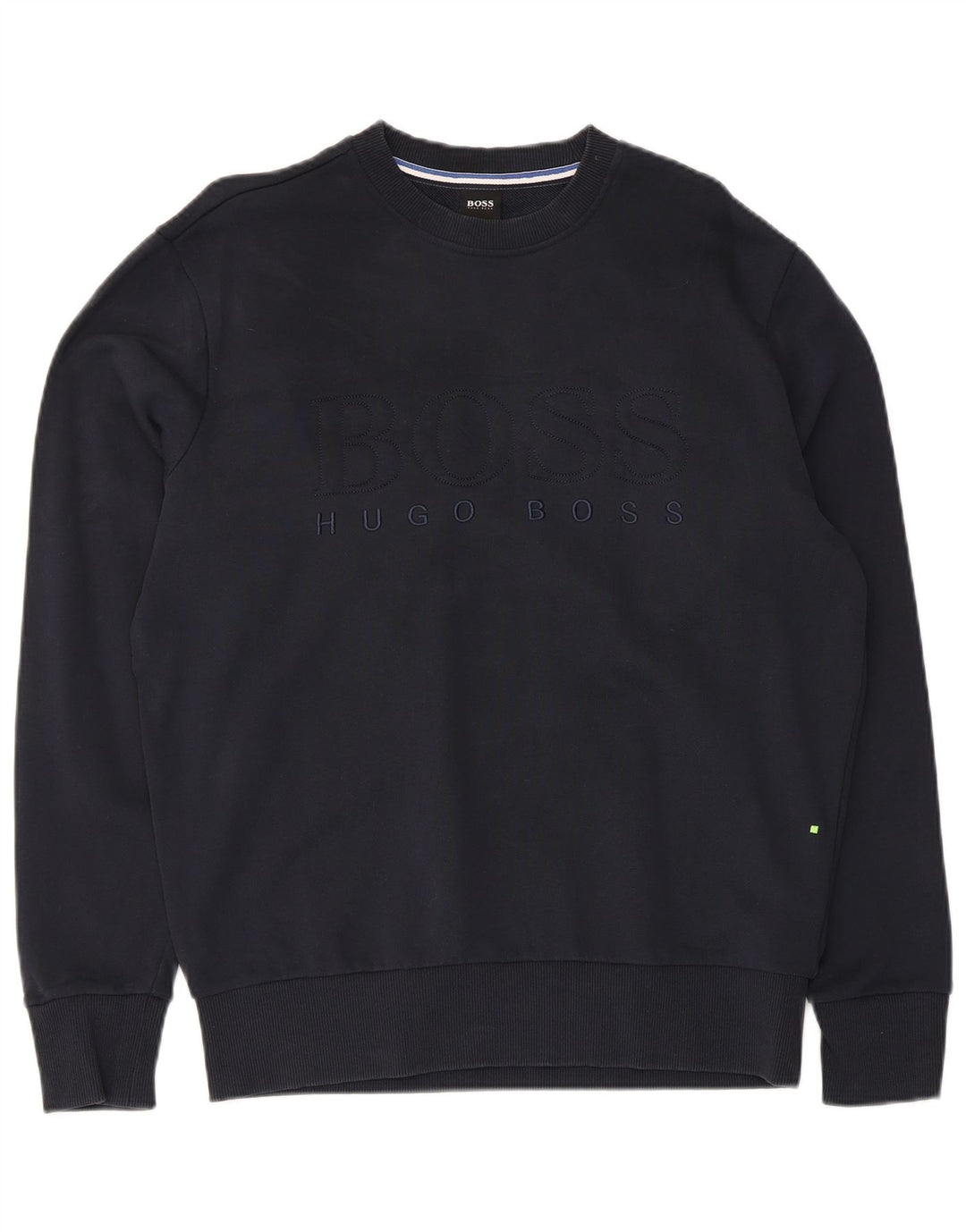 HUGO BOSS Homme Sweat-shirt graphique en coton bleu marine moyen