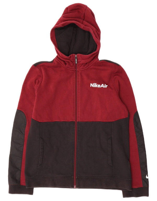 Nike Garçons Air Zip Sweat à capuche 13-14 ans XL Bordeaux Colourblock