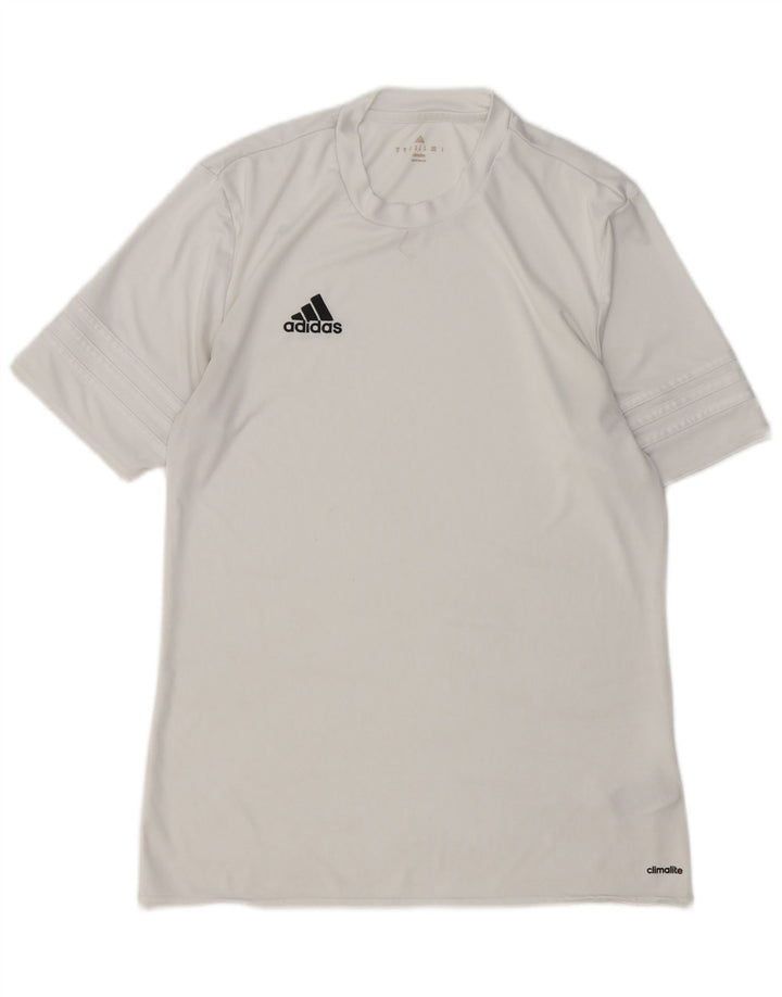 ADIDAS T-Shirt Climalite Homme Blanc Moyen Polyester