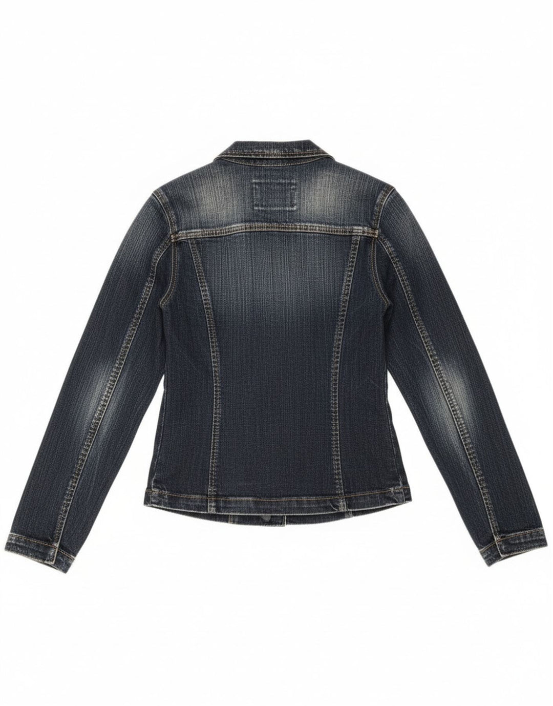 Vitamina Veste blazer en denim à 1 bouton pour femme UK 14 Bleu moyen Coton