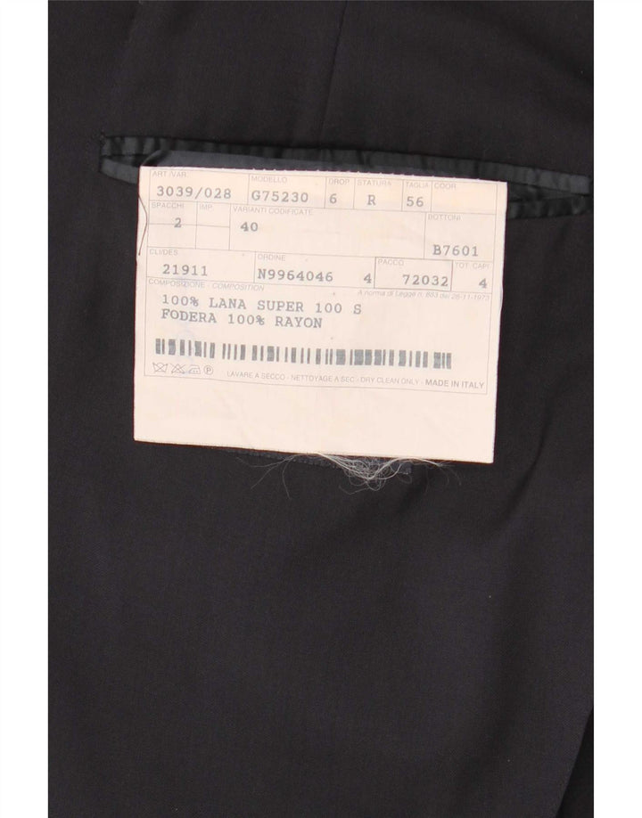 Burberry Veste blazer à 3 boutons pour homme IT 56 XL Laine bleu marine
