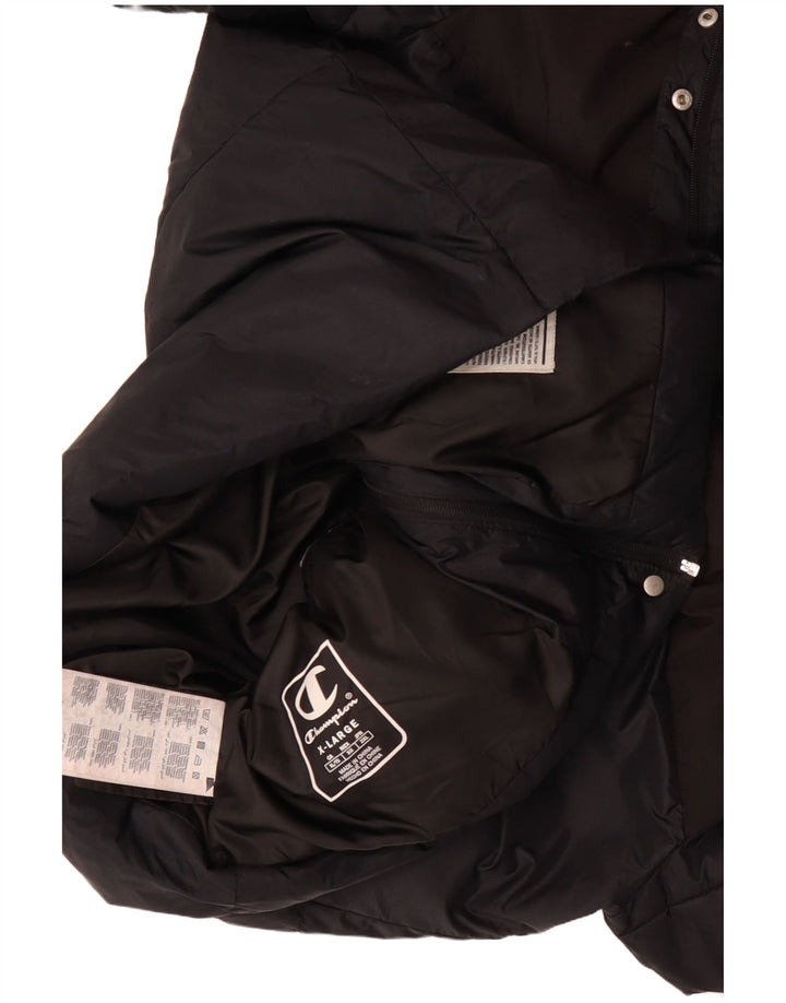 CHAMPION Veste matelassée coupe ample pour femme UK 18 XL Noir Colourblock