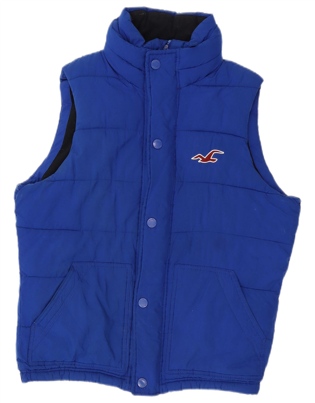 Hollister Gilet rembourré pour homme UK 38 Bleu moyen Polyester