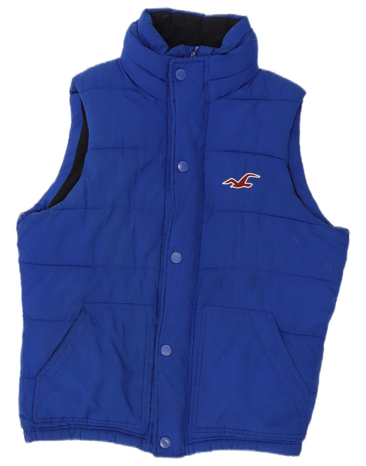 Hollister Gilet rembourré pour homme UK 38 Bleu moyen Polyester