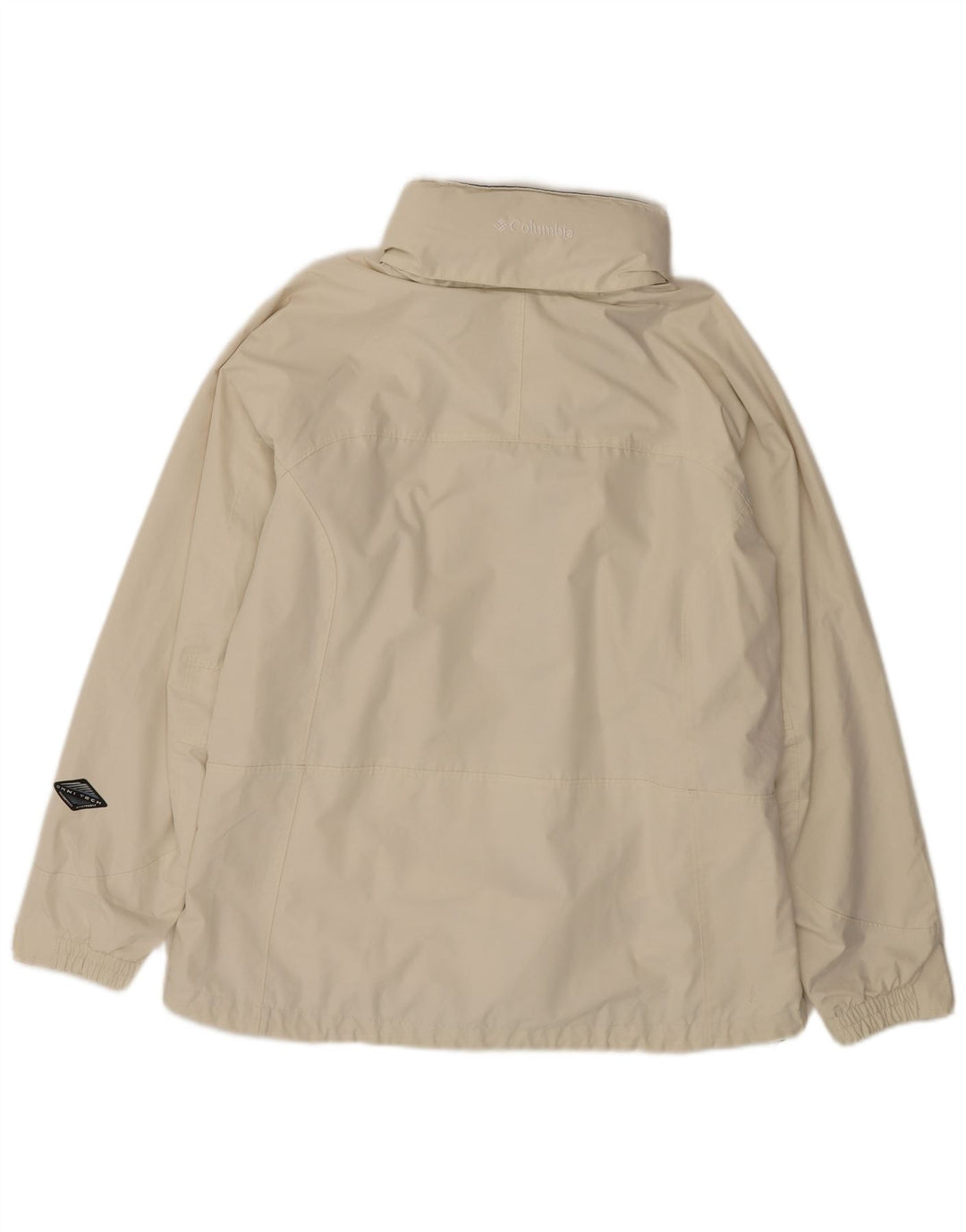 Columbia Veste de pluie surdimensionnée à capuche Omni-Tech pour femme UK 18 XL Beige