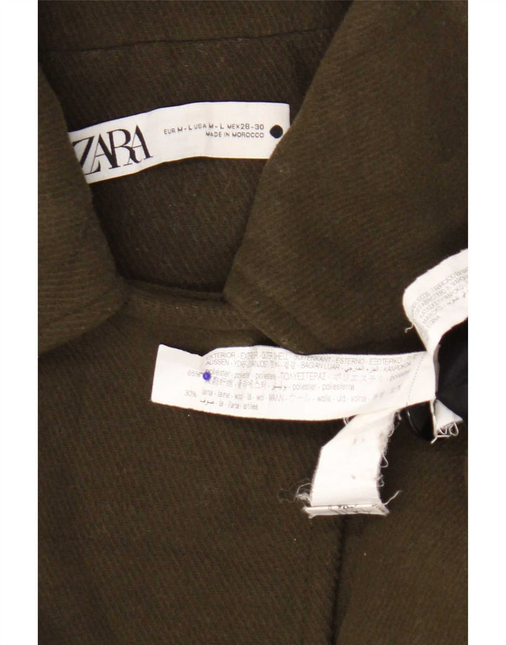 Veste Cape Femme Zara UK 14 Polyester Kaki Moyen