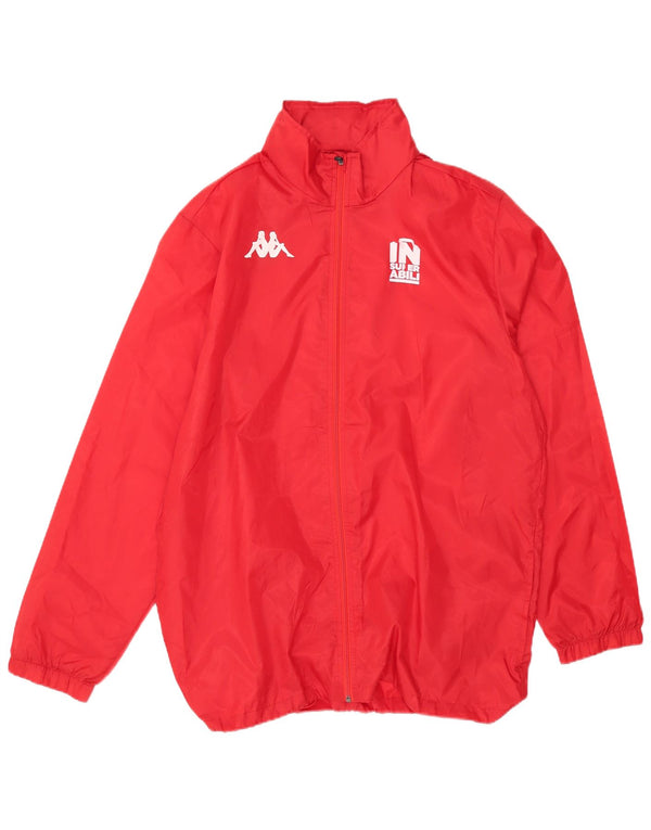 Kappa Veste de survêtement à capuche pour homme XL Rouge Polyester