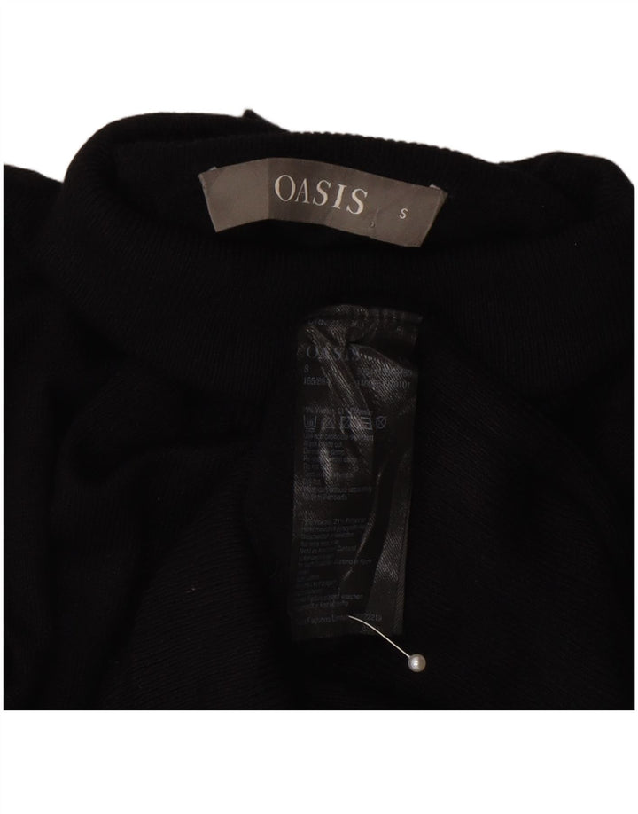 Oasis Pull col roulé pour femme UK 10 Small Noir Viscose