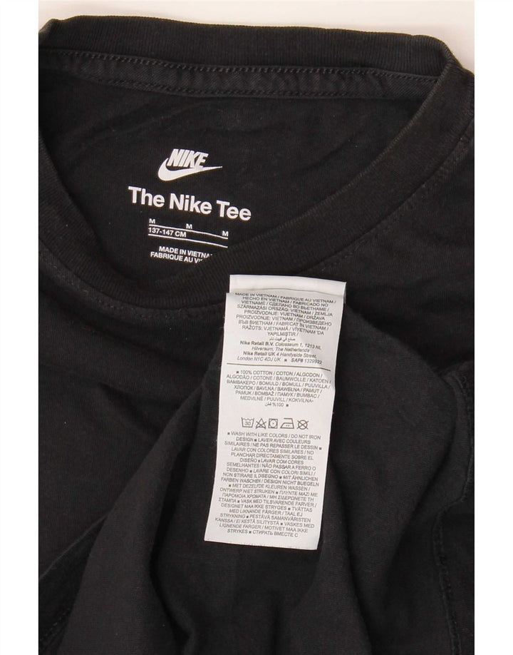 Nike T-Shirt Garçon 10-11 Ans Coton Noir Moyen