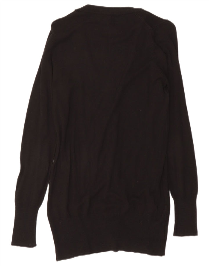 Zara Cardigan long pour femme en viscose noire moyenne UK 44