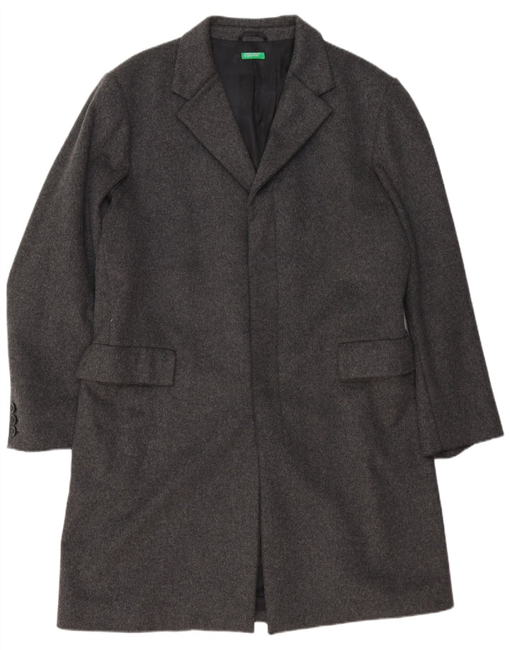 BENETTON Pardessus Homme IT 52 XL Gris Laine