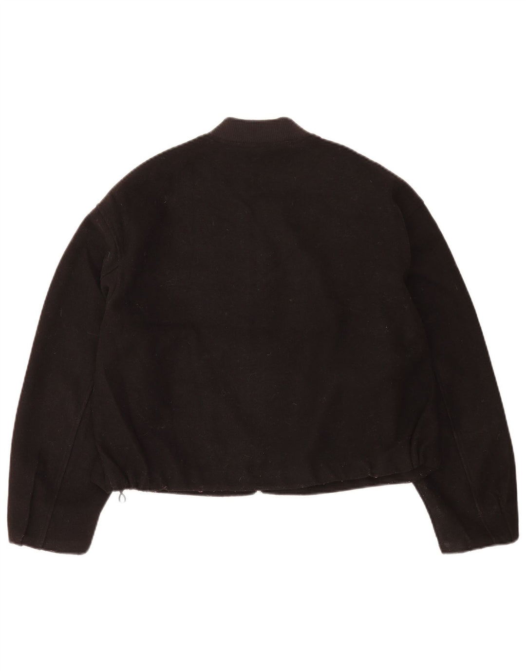 Zara Veste bomber surdimensionnée pour femme UK 14 Polyester noir moyen