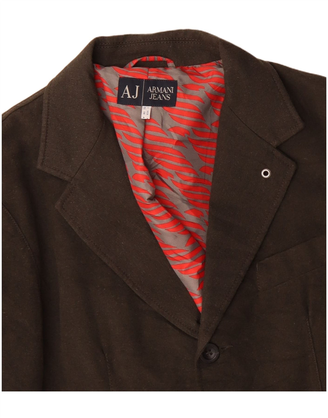 ARMANI JEANS Veste Blazer 2 Boutons Homme IT 52 Grand Kaki Coton