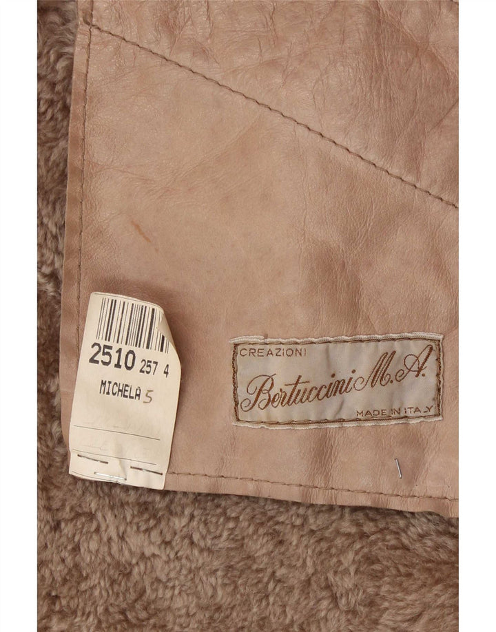 veste shearling femme vintage UK 12 Medium Brown Classic