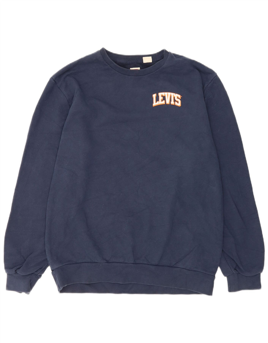 Levi's Standard Graphic Sweatshirt Jumper Large Homme Bleu Marine Coton