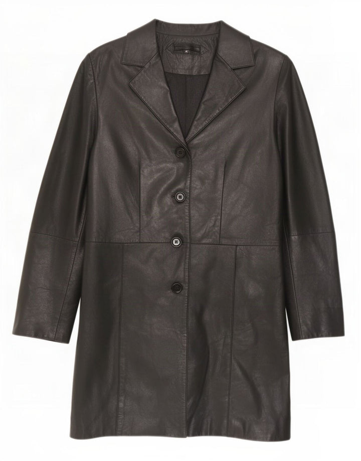 manteau en cuir femme vintage EU 36 Petit Noir