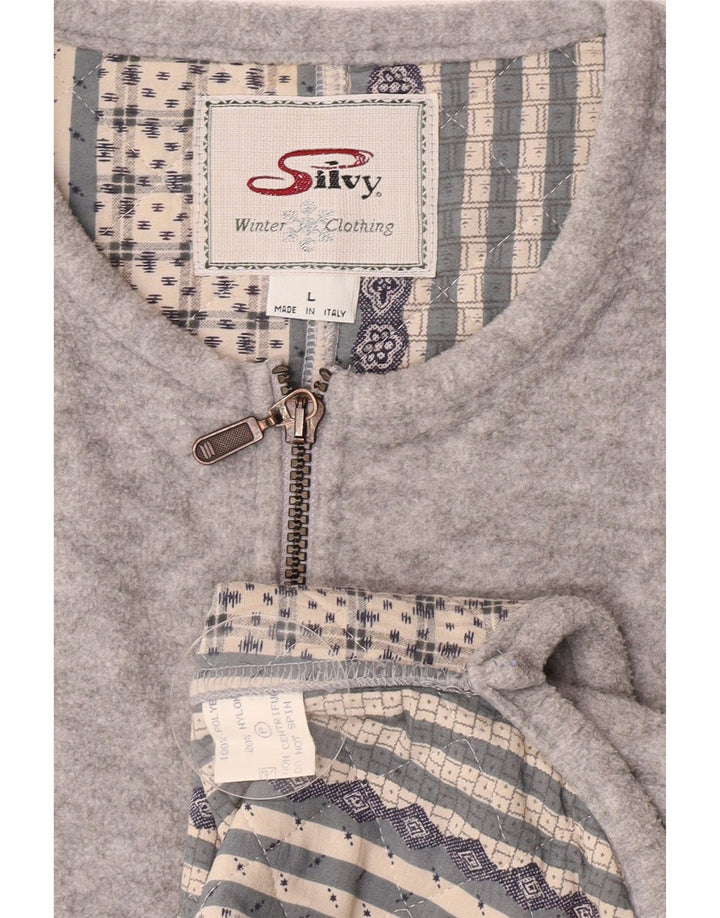 Silvy Gilet polaire pour homme UK 40 Large Gris Polyester