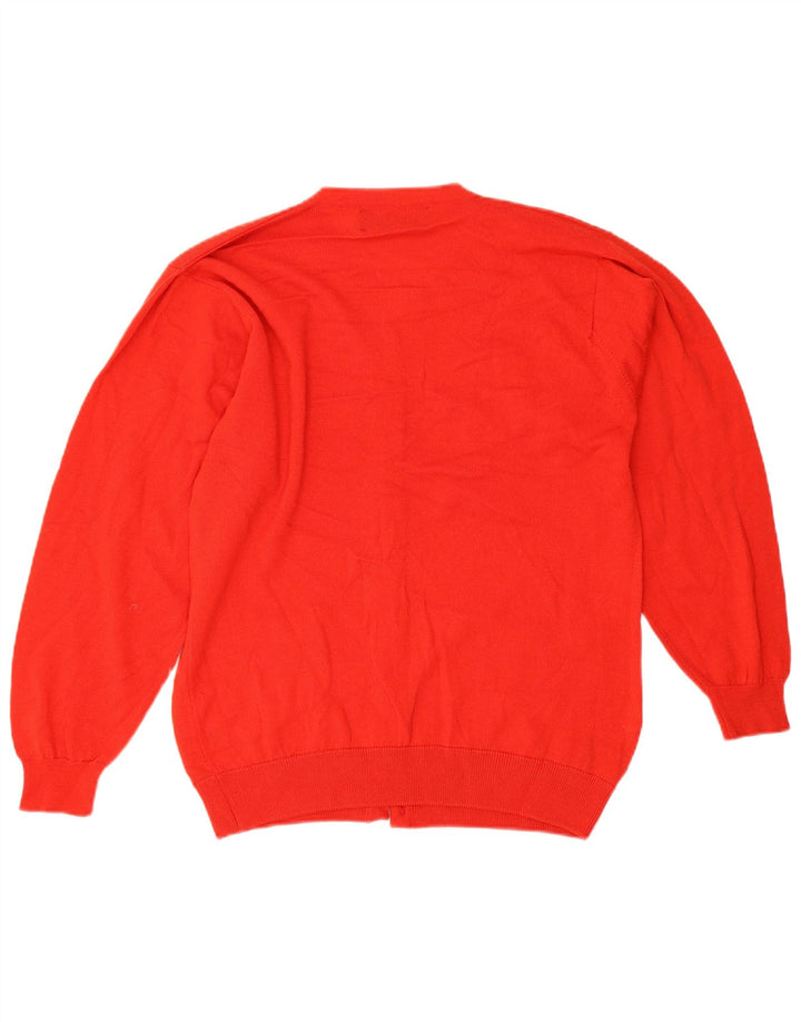 Pringle Cardigan surdimensionné pour femme IT 40 Petite laine vierge rouge