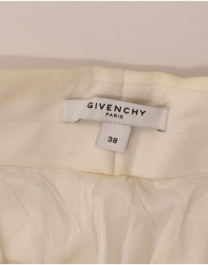 GIVENCHY Pantalon décontracté femme EU 38 Medium W30 L30 Blanc Classique