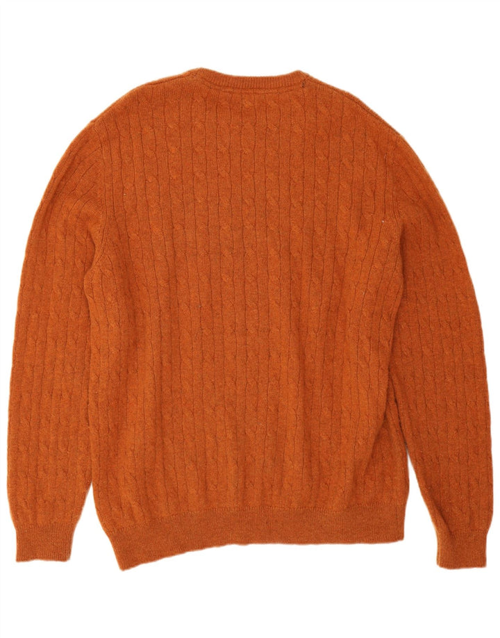 Crew Clothing Pull à col rond pour homme 2XL en laine d'agneau marron