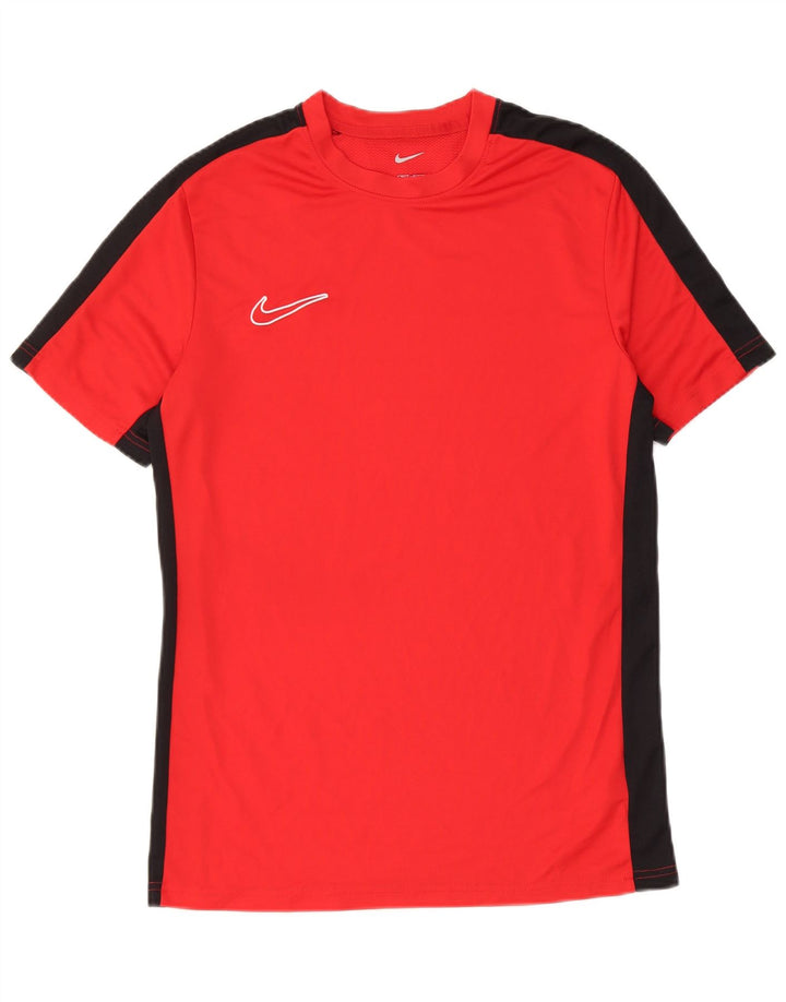 Nike Hommes Dri Fit Slim T-Shirt Haut Rouge Moyen Colorblock Polyester