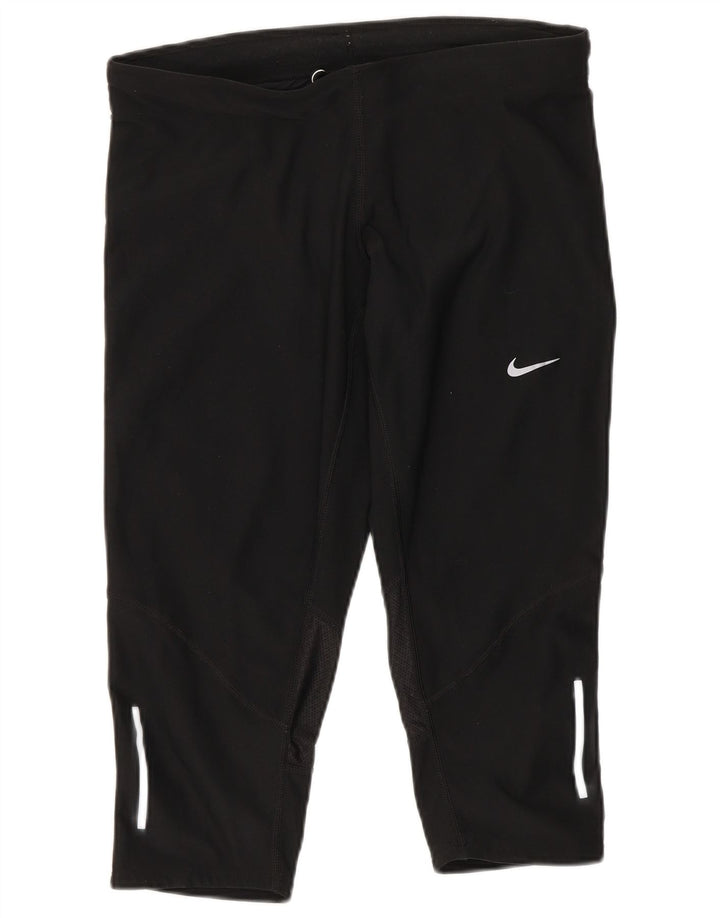 Nike Legging Capri Femme UK 8 Petit Polyester à Pois Noir