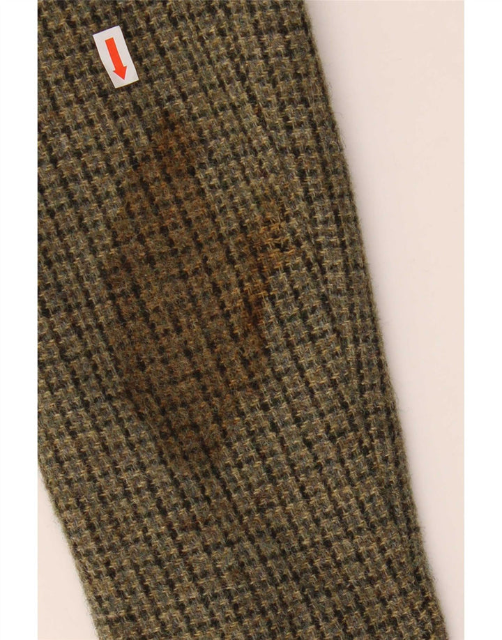 Jack Wills Veste blazer à 3 boutons pour femme UK 10 Petite laine pied-de-poule kaki