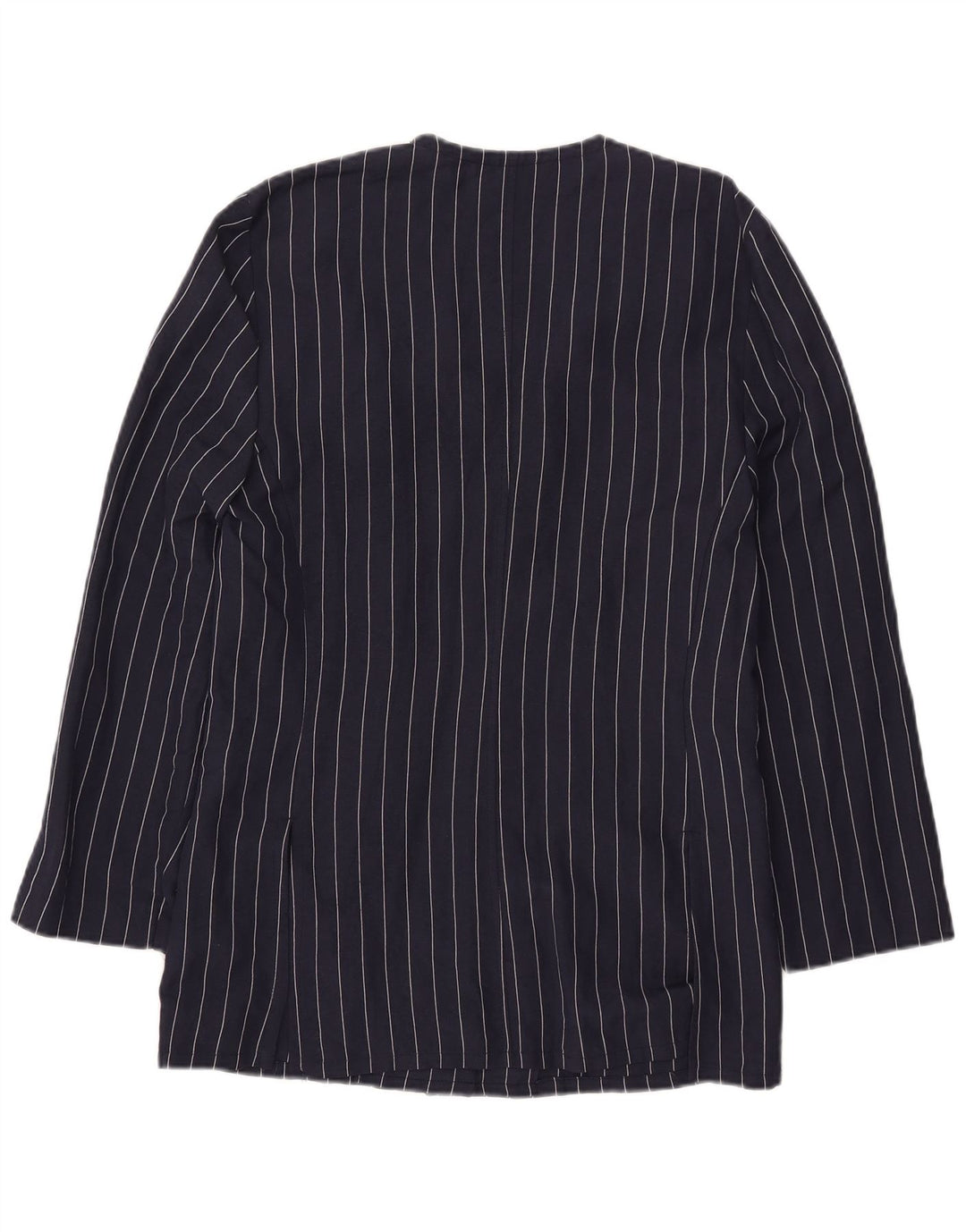 vintage Femme 4 Bouton Blazer Veste IT 44 Moyen Bleu Marine Rayé