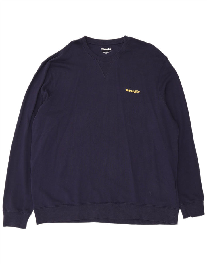 Wrangler Sweat-shirt pour homme en coton bleu marine 2XL