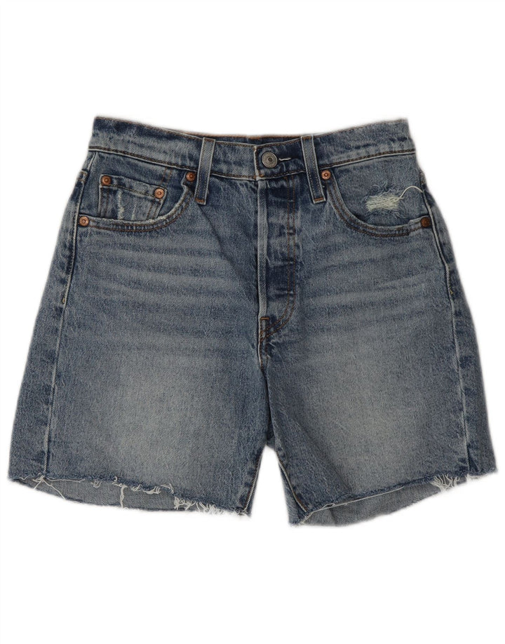 Levi's Short en Jean 501 Distressed Femme W26 Petit Bleu