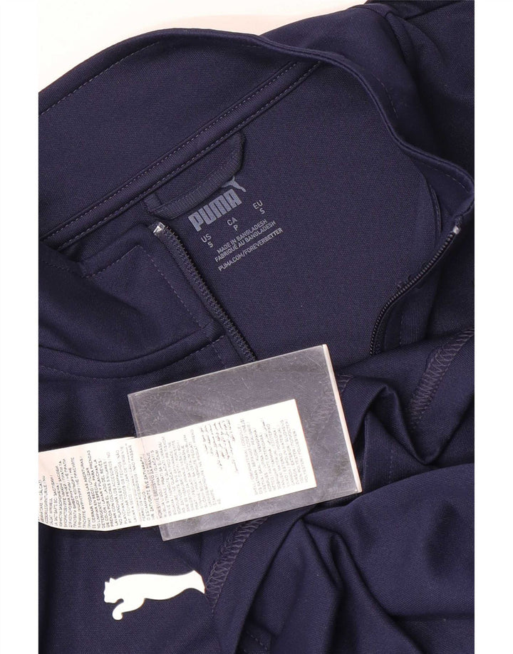 Puma Veste de survêtement graphique pour homme, petit, bleu marine, polyester
