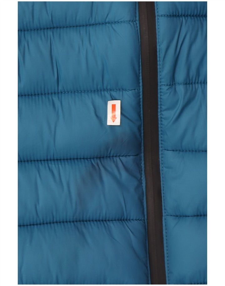 Lotto Veste matelassée à capuche pour homme UK 40 Large Bleu Polyester