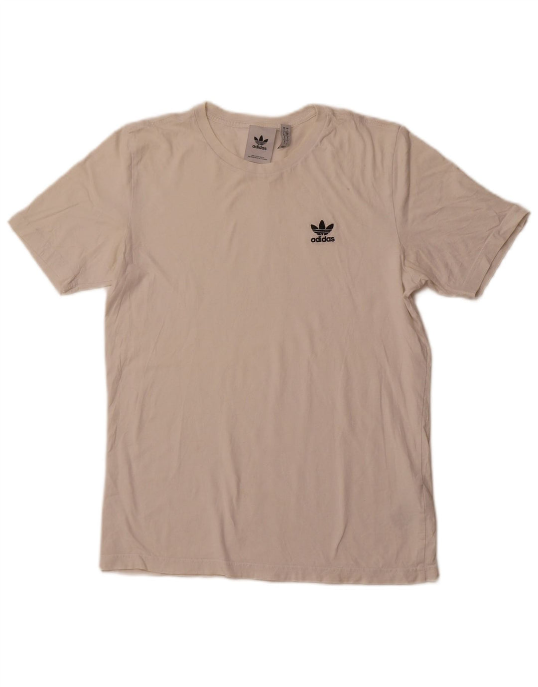 ADIDAS T-Shirt Homme Haut Petit Coton Blanc Cassé