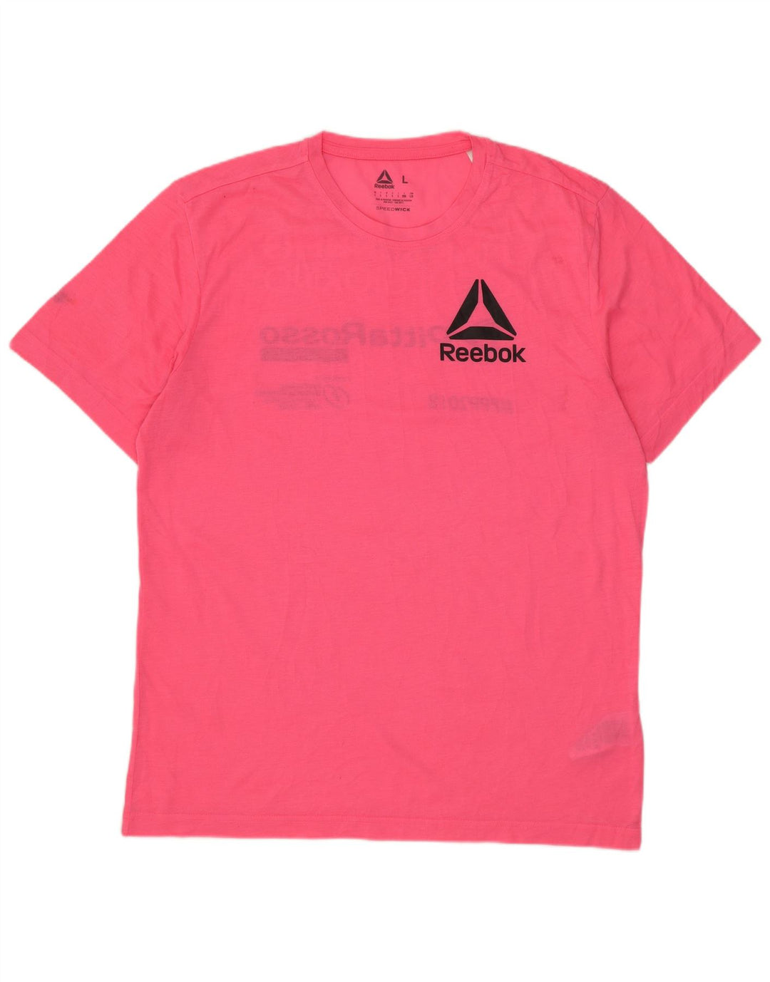 Reebok T-Shirt Graphique Homme Large Rose Polyester