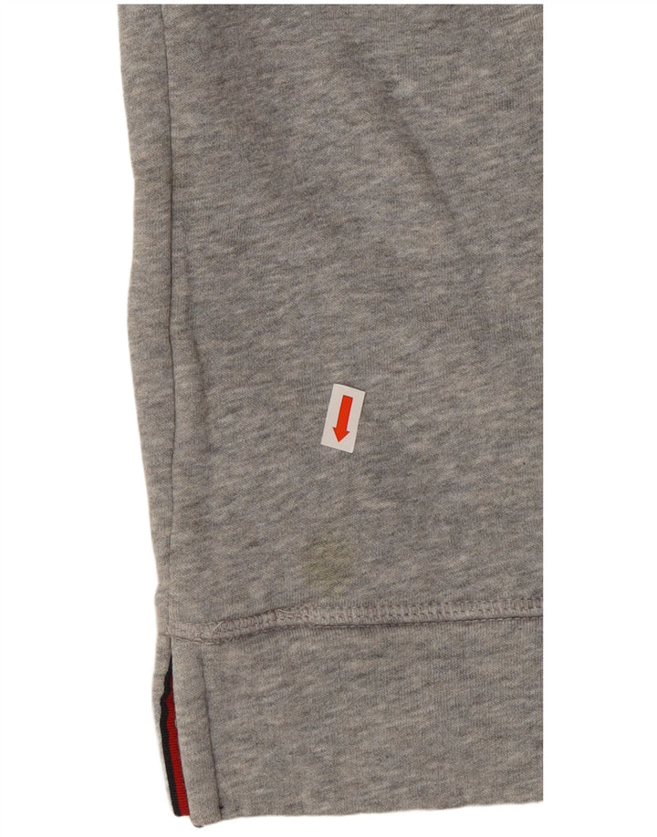 TOMMY HILFIGER Pull à capuche graphique surdimensionné pour femme UK 14 Gris moyen