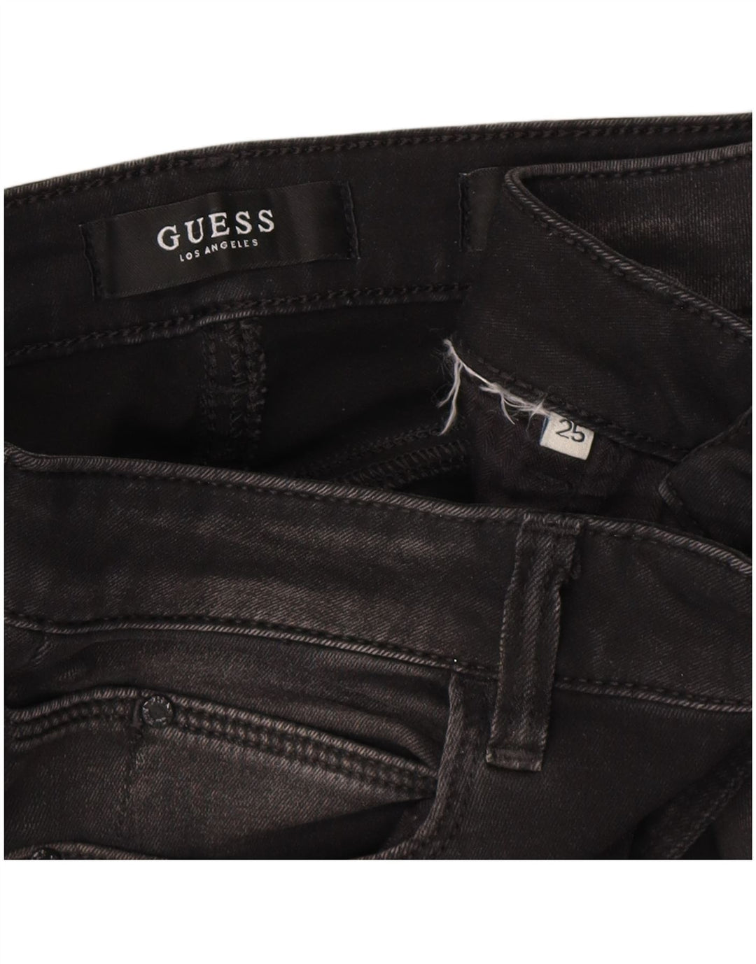 Guess Femme Curvy X Jean Skinny Taille Mi-haute W25 L30 Gris