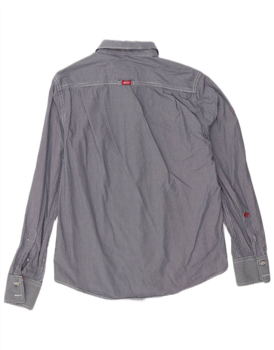 Superdry Garçons Laundered Cut Collar Chemise 15-16 ans Grand Bleu Marine