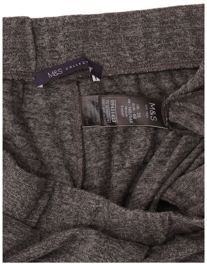 Marks & Spencer Pantalon de survêtement pour femme UK 20 2XL Gris moucheté Polyester