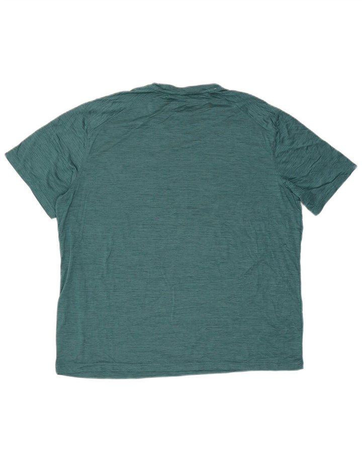 Eddie Bauer T-Shirt Homme Top XL Vert Moucheté Polyester
