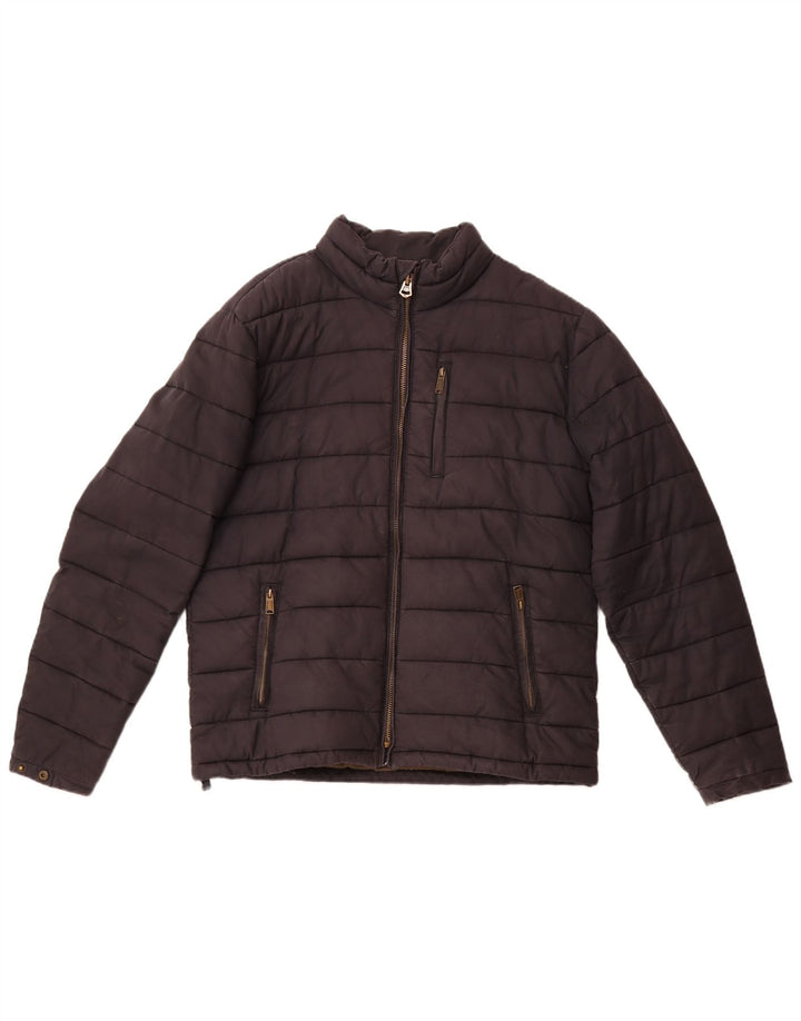 Fat Face Veste matelassée pour homme UK 40 Large Noir Coton